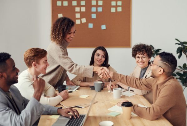 Colleagues Shaking each other's Hands